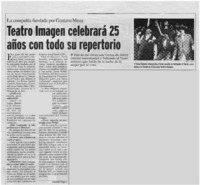 Teatro Imagen celebrará 25 años con todo su repertorio