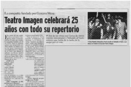 Teatro Imagen celebrará 25 años con todo su repertorio