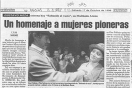 Un homenaje a mujeres pioneras  [artículo] C. G. M.