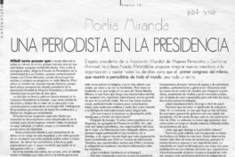Noelia Miranda una periodista en la presidencia  [artículo] .