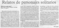 Relatos de personajes solitarios