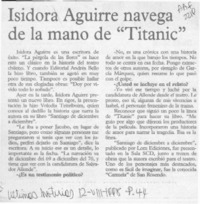 Isidora Aguirre navega de la mano de "Titanic"  [artículo].