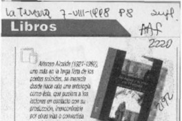 Seiempre escrito en el agua  [artículo] Carlos Maldonado.