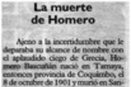 La muerte de Homero
