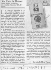 Vía Cabo de Hornos  [artículo] Hernán Poblete Varas.