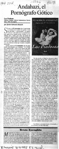 Andahazi, el pornógrafo gótico  [artículo] Javier Edwards Renard.