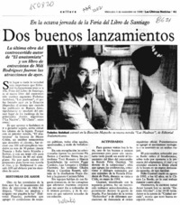 Dos buenos lanzamientos  [artículo].