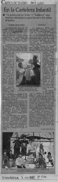 En la cartelera infantil