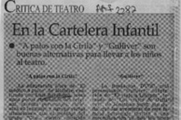 En la cartelera infantil