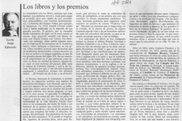 Los libros y los premios  [artículo] Jorge Edwards.