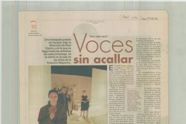 "Una casa vacía" voces sin acallar