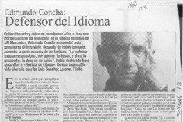 Edmundo Concha, defensor del idioma  [artículo].