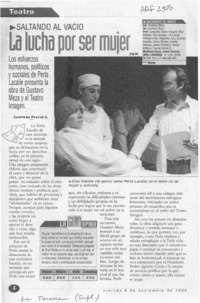 Saltado al vacío. La lucha por ser mujer  [artículo] Leopoldo Pulgar I.