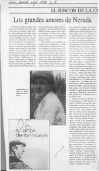 Los Grandes amores de Neruda