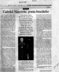 Gabriel Nascente, poeta brasileño  [artículo] Sergio Ramón Fuentealba.