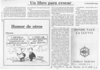 Un libro para evocar  [artículo] Marino Muñoz Lagos.