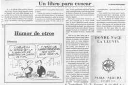 Un libro para evocar  [artículo] Marino Muñoz Lagos.