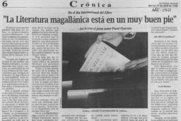 "La Literatura magallánica está en un muy buen pie"