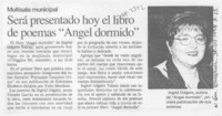 Será presentado hoy el libro de poemas "Angel dormido"  [artículo].