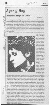 Rosario Orrego de Uribe  [artículo] Jónico.