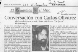 Conversación con Carlos Olivarez  [artículo] Pedro Guillermo Jara.