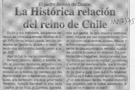 La Histórica relación del reino de Chile  [artículo].