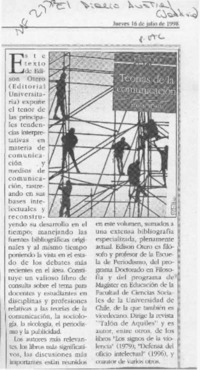 Teorías de la comunicación  [artículo].