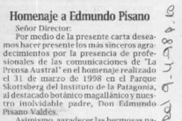 Homenaje a Edmundo Pisano  [artículo] Familia Hevia Salazar.