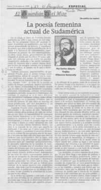 La poesía femenina actual de Sudamérica  [artículo] Carlos Alberto Trujillo.