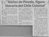 "Núñez de Pineda, figura literaria del Chile colomial"