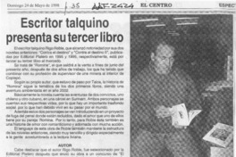 Escritor talquino presenta su tercer libro  [artículo].