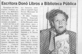 Escritora donó libros a Biblioteca Pública  [artículo].