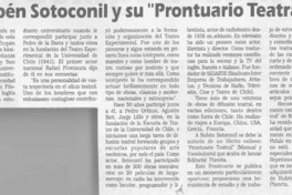 Rubén Sotoconil y su "prontuario teatral"  [artículo] Enrique Gajardo V.
