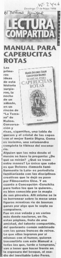 Manual para caperucitas rotas  [artículo].