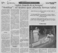 "Antifaz, el teatro que aborda temas tabú"
