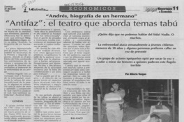 "Antifaz, el teatro que aborda temas tabú"