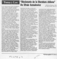 "Diccionario de la literatura chilena"