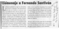 Homenaje a Fernando Santiván  [artículo].