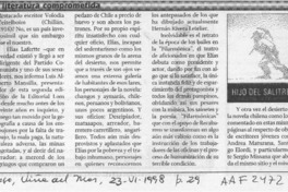 Mucho más que literatura comprometida  [artículo] Gabriel Castro Rodríguez.