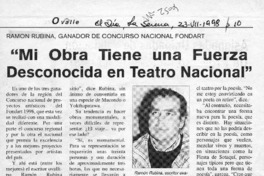 "Mi obra tiene una fuerza desconocida en Teatro Nacional"  [artículo] Mario Banic Illanes.