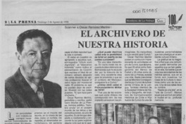 El archivero de nuestra historia  [artículo].