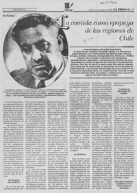 La comida como epopeya de las regiones de Chile