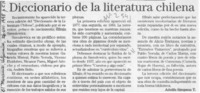 Diccionario de la literatura chilena