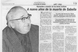 A nueve años de la muerte de Sabella