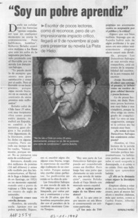 "Soy un pobre aprendiz"