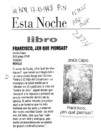 Francisco, en qué piensas?  [artículo].