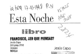 Francisco, en qué piensas?  [artículo].