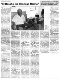 "El desafío era conmigo mismo"