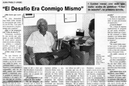 "El desafío era conmigo mismo"
