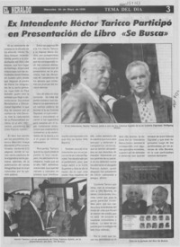 Ex Intendente Héctor Taricco participó en presentación de libro "Se busca"
